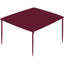 download Small Square Table 01 clipart image with 315 hue color