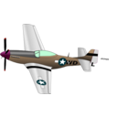 download P51 Mustang clipart image with 315 hue color