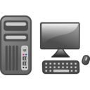 download Computer Workstation clipart image with 225 hue color