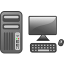 download Computer Workstation clipart image with 0 hue color