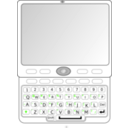 download Qwerty Slider Phone clipart image with 225 hue color
