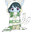 download Chibi Neko clipart image with 180 hue color