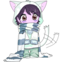 download Chibi Neko clipart image with 270 hue color