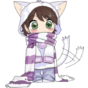 download Chibi Neko clipart image with 0 hue color