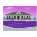 download Poolside Villa clipart image with 90 hue color
