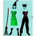 download Halloween Costumes 2 clipart image with 135 hue color