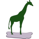 download Giraffe On Ice Brown clipart image with 90 hue color