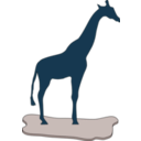 download Giraffe On Ice Brown clipart image with 180 hue color