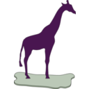 download Giraffe On Ice Brown clipart image with 270 hue color