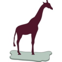 download Giraffe On Ice Brown clipart image with 315 hue color