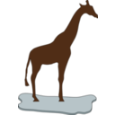 download Giraffe On Ice Brown clipart image with 0 hue color