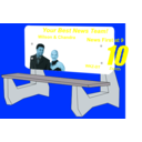 download Bus Bench With Ad clipart image with 180 hue color