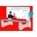 download Bus Bench With Ad clipart image with 315 hue color
