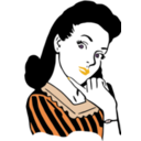 download Retro Woman 2 clipart image with 45 hue color
