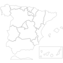 download Spain States clipart image with 180 hue color