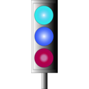 download Traffic Lights clipart image with 180 hue color
