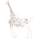 download Rock Art Acacus Giraffe clipart image with 45 hue color