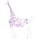 download Rock Art Acacus Giraffe clipart image with 315 hue color