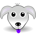 download Funny Dog Face Grey Cartoon clipart image with 270 hue color