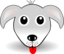 Funny Dog Face Grey Cartoon