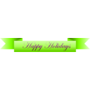 download Happy Holidays Ribbon clipart image with 90 hue color
