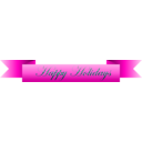 download Happy Holidays Ribbon clipart image with 315 hue color