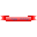download Happy Holidays Ribbon clipart image with 0 hue color