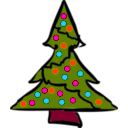 download Rough Xmas Tree clipart image with 315 hue color