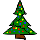 download Rough Xmas Tree clipart image with 0 hue color