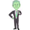 download President George W Bush clipart image with 90 hue color