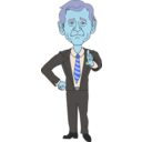 download President George W Bush clipart image with 180 hue color
