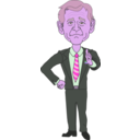 download President George W Bush clipart image with 270 hue color