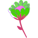 download Blue Flower Vector clipart image with 270 hue color