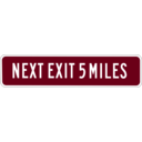 download Next Exit 5 Miles clipart image with 180 hue color