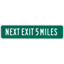 download Next Exit 5 Miles clipart image with 0 hue color