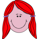 download Girl Face Cartoon clipart image with 315 hue color