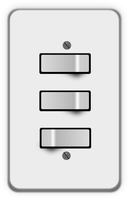 Light Switch 3 Switches Two Off Clipart | i2Clipart - Royalty Free