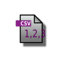 download File Icon Csv clipart image with 180 hue color