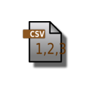 download File Icon Csv clipart image with 270 hue color