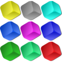 download Game Marbles Cubes clipart image with 180 hue color