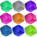 download Game Marbles Cubes clipart image with 270 hue color