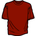 download Red T Shirt clipart image with 0 hue color