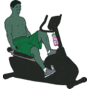download Exercise Bike Man clipart image with 135 hue color