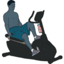 download Exercise Bike Man clipart image with 180 hue color