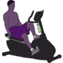 download Exercise Bike Man clipart image with 270 hue color