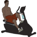 download Exercise Bike Man clipart image with 0 hue color