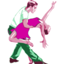 download Dancers With Red Dress clipart image with 315 hue color