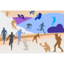 download Sports clipart image with 180 hue color