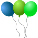 download Balloons clipart image with 90 hue color
