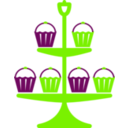 download Jubilee Cake Stand Red clipart image with 90 hue color